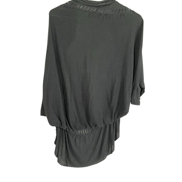 Guess Sweater Women L Black Crochet Y2K Goth Neutral Minimalist 80s Retro Soft - Picture 6 of 9